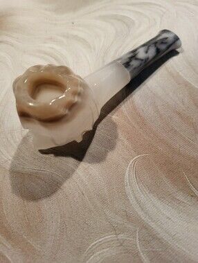 Neutral Handcarved Onyx  Marble Glass Decorative 4.75 Inch- Home Accents